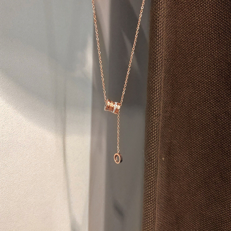 钛钢不掉色小蛮腰轻奢项链女2023年网红小众高级设计感颈链锁骨链详情13