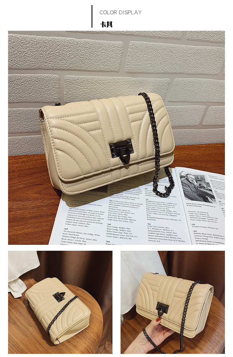 复古小方包2021年新款链条包极简风翻盖斜挎单肩小包包批发包包详情13