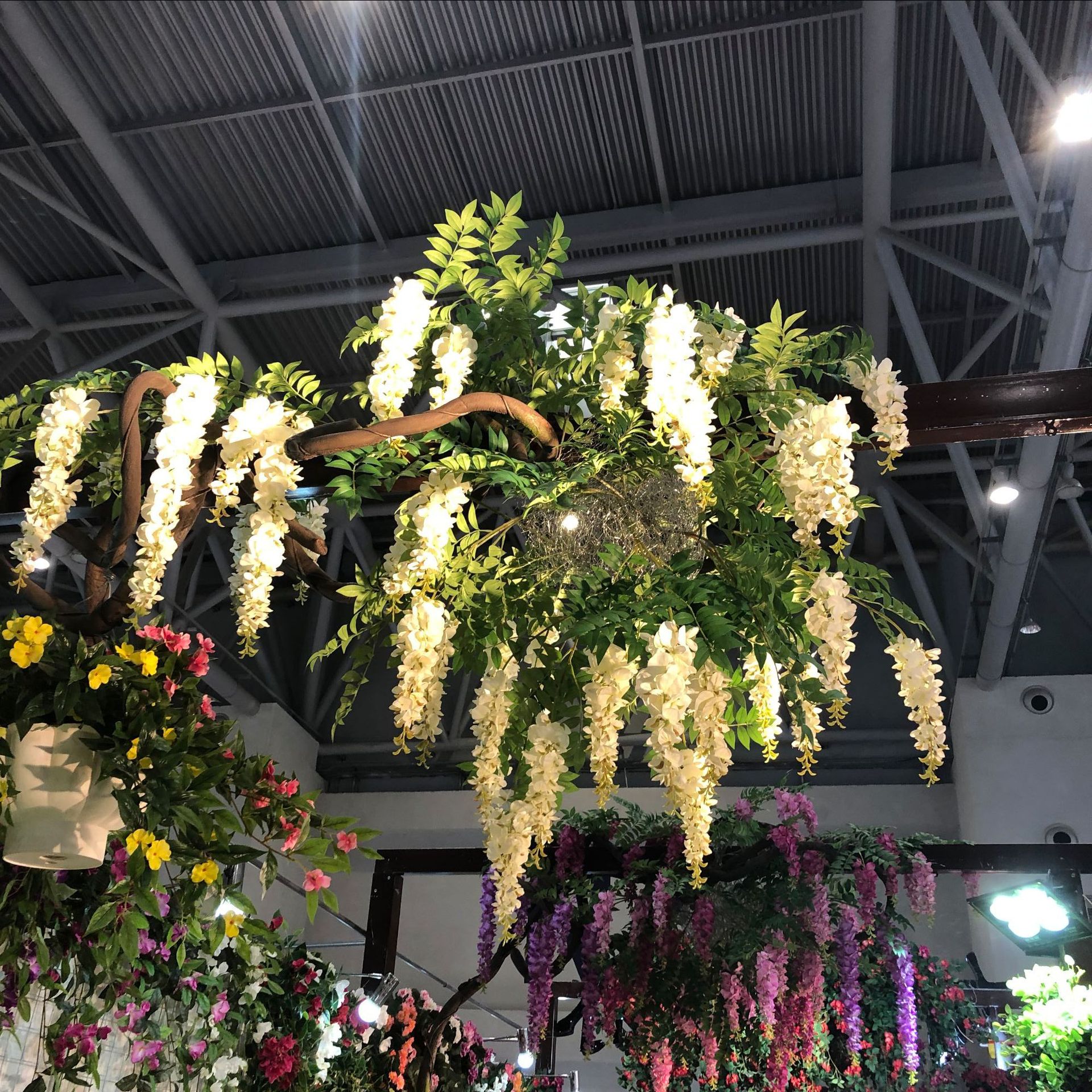110CM simulated wisteria flower, simulated bean flower branch, bean flower strip, simulated wisteria hanging, simulated bean flower branch, wisteria strip pic 14