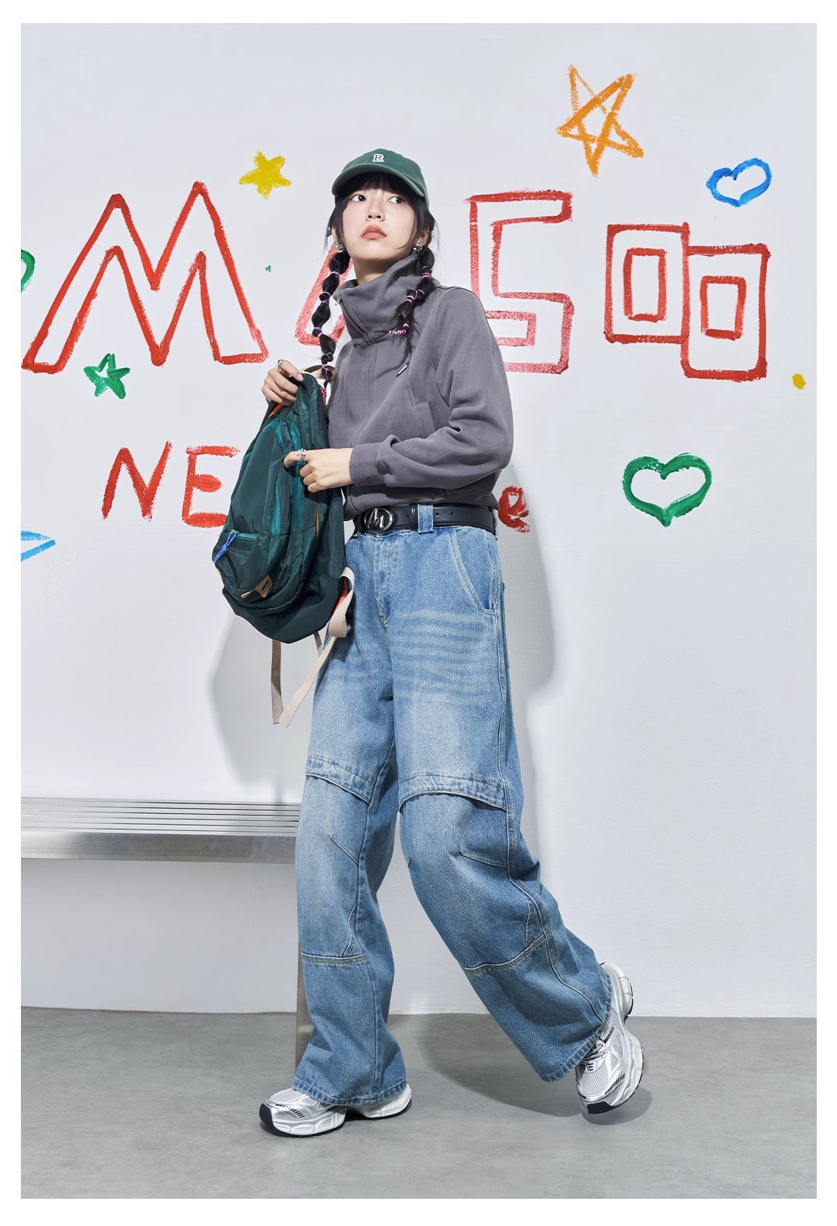 迦罗亚~马速主义2024新款ins潮厚底银色老爹鞋女运动鞋休闲跑步鞋详情13