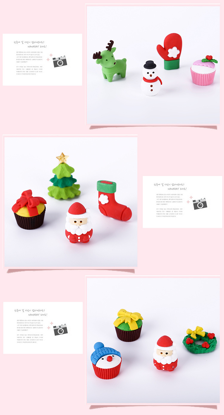 圣诞款3D圣诞老人文具礼盒小咕咚雪人卡通可爱儿童用品圣诞节礼品详情5