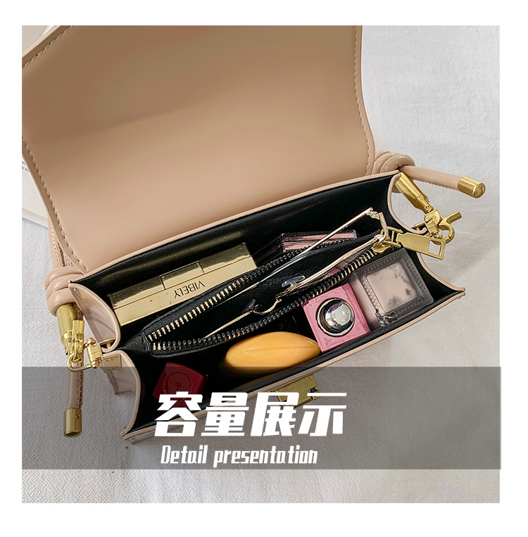 Spring and Summer new trendy and elegant bag for women, 2021 Instagram fashion single-shoulder crossbody bag, fresh solid color small square bag pic 6