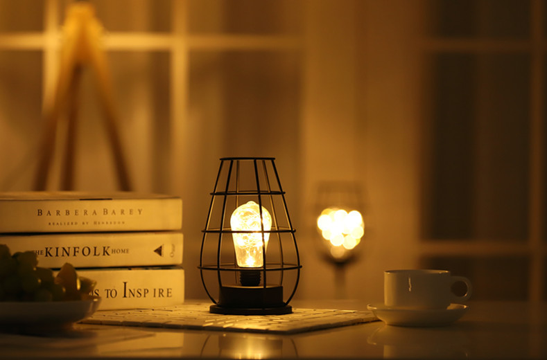 Cross-border new lantern night light, girlish led iron night light, wine glass and wine bottle gift decorative light pic 12