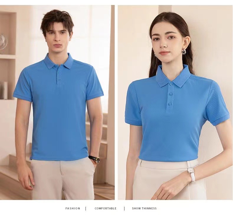 Solid-color POLO shirts, custom-printed work clothes, lapel short-sleeved T-shirts, group uniforms, work clothes, company uniforms, embroidery pic 30