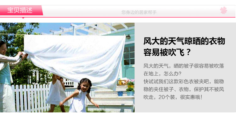 塑料晾晒夹子防风晒衣晒被子裤子内衣衣服大夹子袜子夹被夹晾衣夹详情3