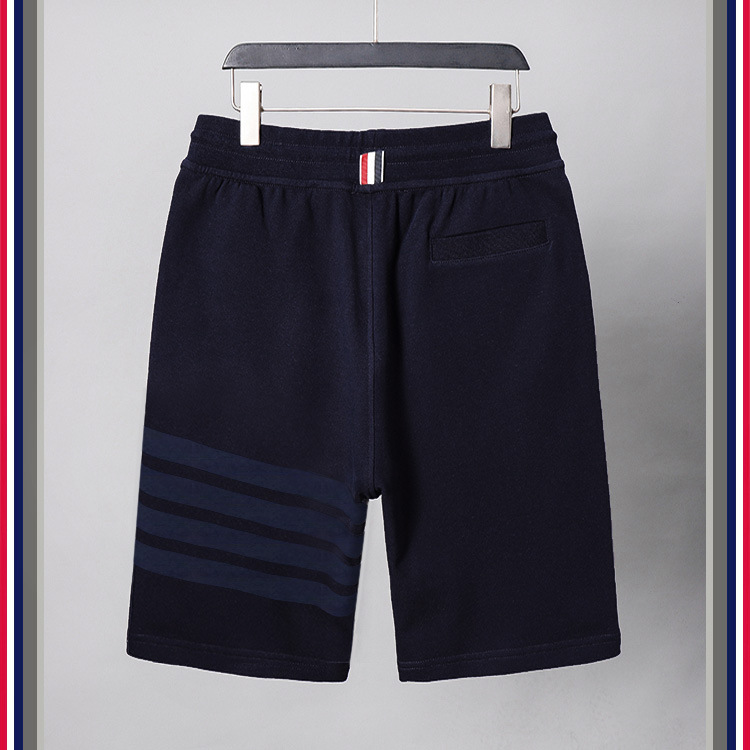 TB teñido teñido cuatro barras rayas moda hombre verano moda pantalones de algodón moda marca pantalones medios pantalones deportivos pantalones casuales hombres pic 53