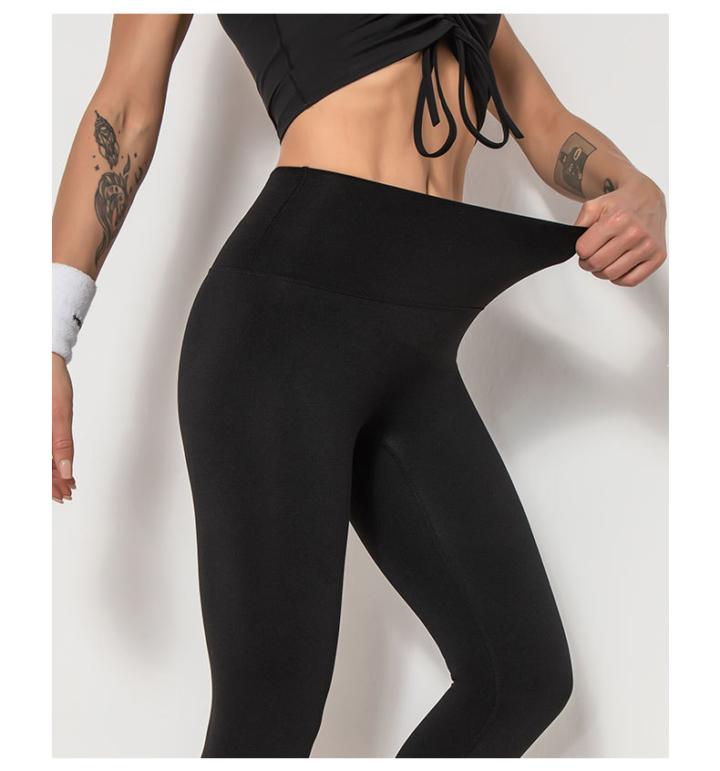 lulu瑜伽裤磨毛高腰提臀女夏外穿紧身运动跑步蜜桃臀裸感健身裤秋详情47