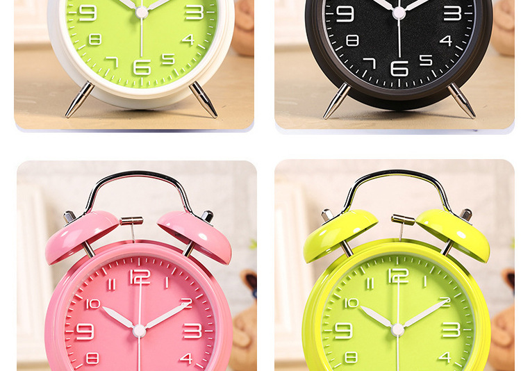 亚马逊热卖双打铃闹钟创意经典静音学生大声双铃3D数字打铃钟详情14