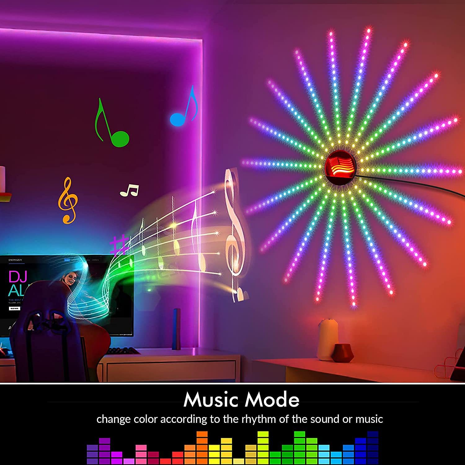 Fireworks Led Lights RGB IC Fireworks Light strip set pic 7