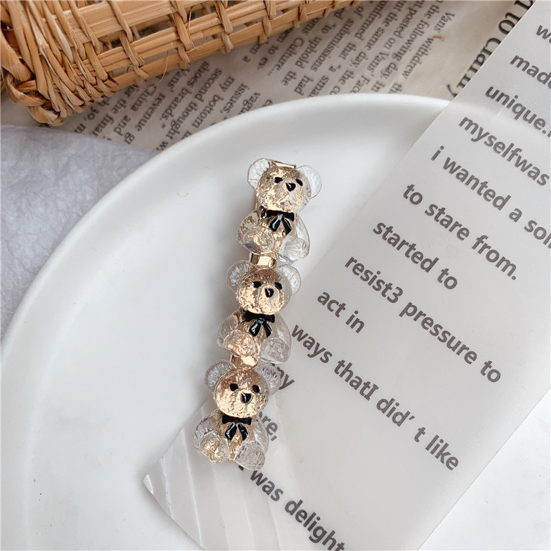 Little bear hair clips, cute Korean side straight clips, Japanese bangs clips, BB clips, side clips, gentle summer girls pic 9