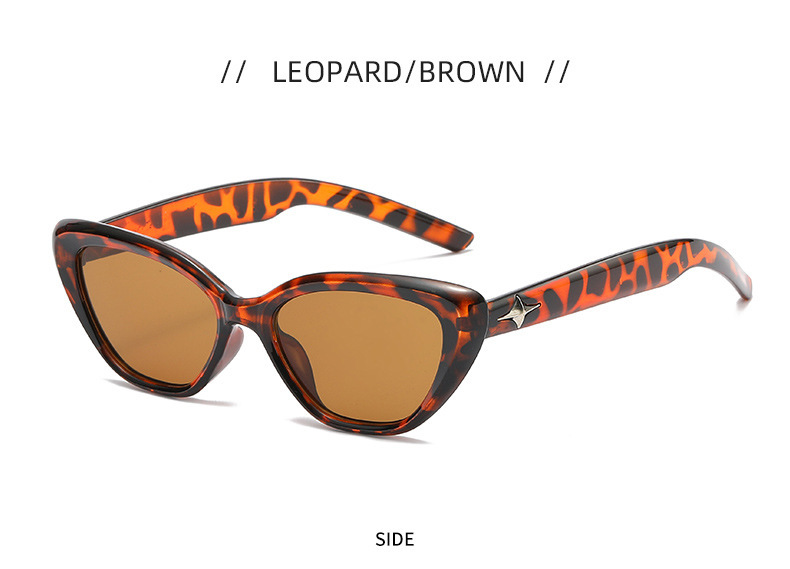 复古三角猫眼小脸墨镜女 高级感ins黑色小框太阳眼镜防晒造型拍照详情19