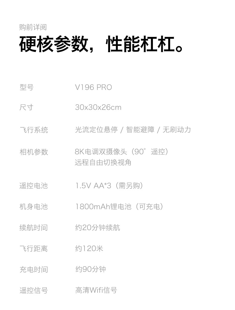 V196跨境新品无刷8K合金无人机高清电调航拍飞行器遥控飞机drone详情20