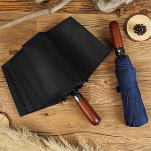 Titanium silver glue thickened three-fold umbrella, sun protection and UV protection folding umbrella, all-weather and all-weather sun umbrella, advertising umbrella pic 9