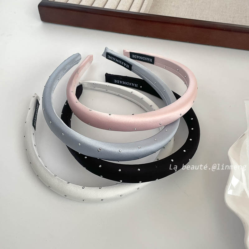 Korean-style fashionable starry sky fabric sponge hairband 2025 new style versatile hairpin, popular high head top headband hair bundle pic 1