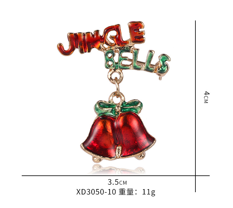 新款圣诞老人圣诞树胸针 复古合金衣服鞋帽配饰胸花 饰品别针详情13