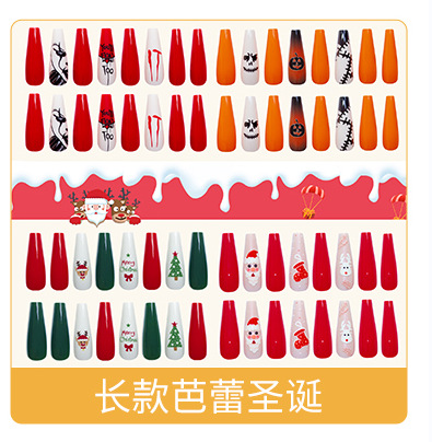 Special offer on 30 pieces of long ballet nail nail patches with diamonds pic 3