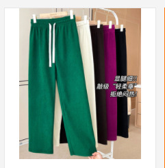 秋冬灯芯绒阔腿裤女韩版新款奶油阔腿裤宽松欧棉绒加绒加厚直筒裤详情16