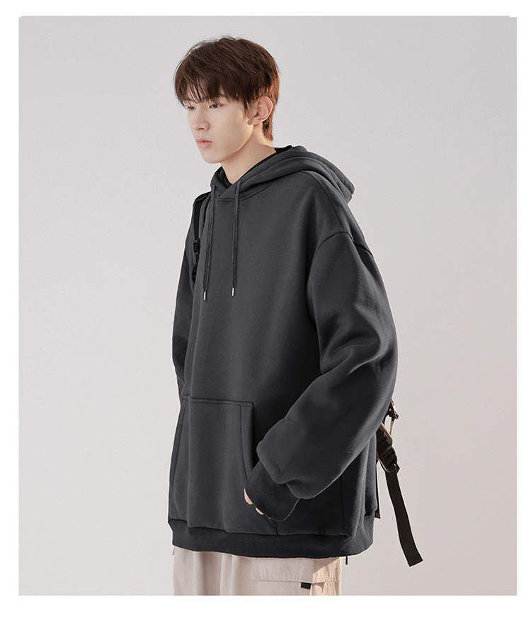 The 2023 Spring and Autumn new hooded sweatshirt, men's fashionable loose pullover, men's jacket, trendy drawstring couple's top pic 27