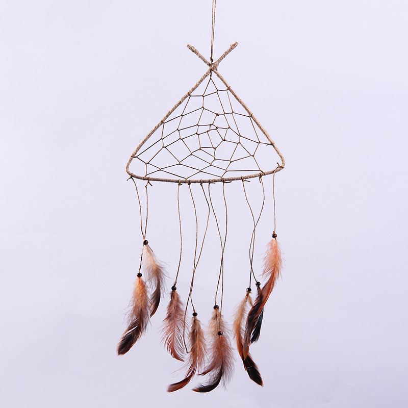 Factory wholesale vintage tassel feather dream catchers, creative feather decorations for room decoration, and dream nets pic 8