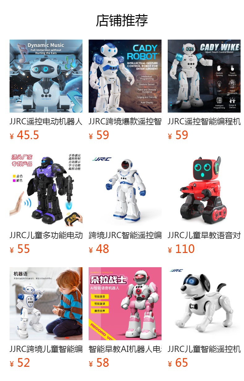 跨境JJRC智能感应遥控恐龙模型电动机器人科教玩具编程儿童英文版详情10
