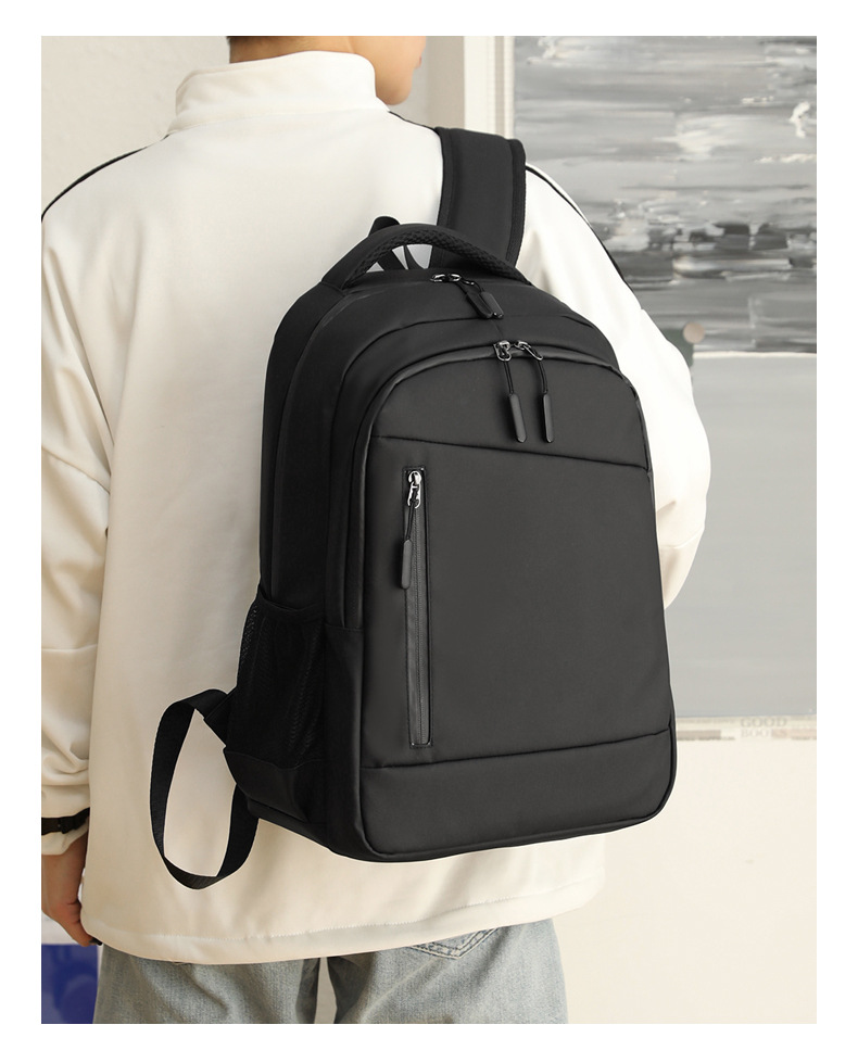 跨境商务双肩包印刷logo干湿分离多功能简约休闲电脑双肩包书包详情14