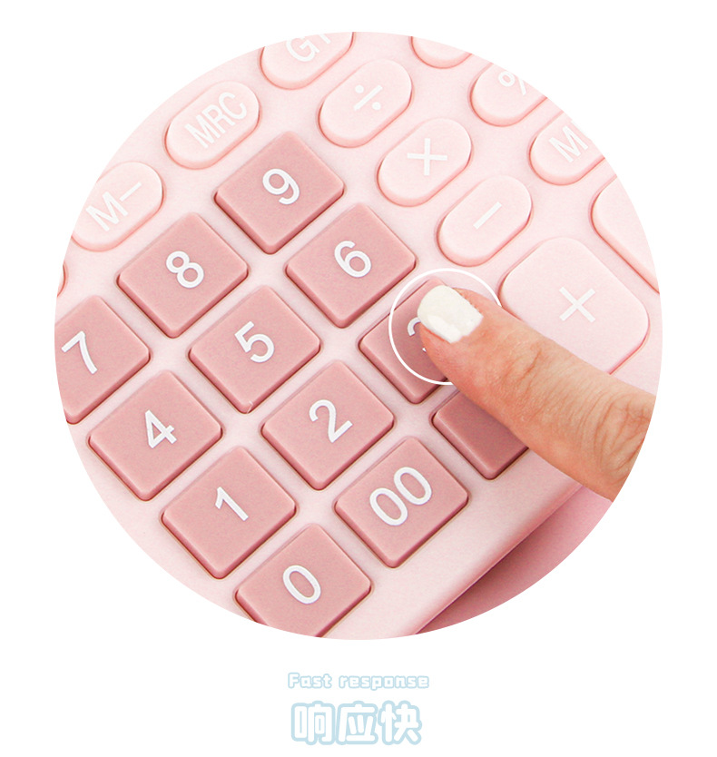 Solar calculator, high appearance level, color dual power supply, student computer, office use, financial accounting special wholesale pic 7