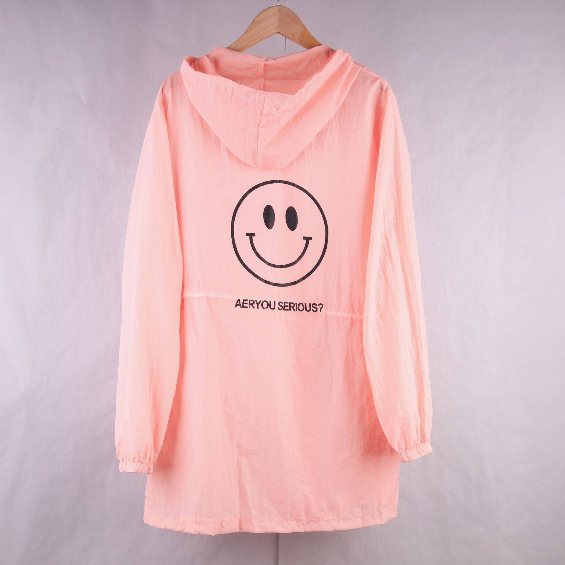 Long smiling face sun-protective clothing for girls, 2022 summer sun-protective clothing for girls, student uniform, Korean style, thin and loose mesh jacket pic 11