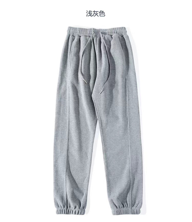 New 320g 75 cotton waffle checkered sweatpants in FG color series with a three-dimensional waist pic 5