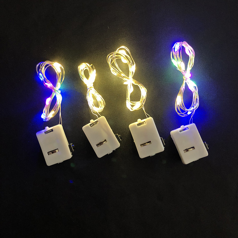 1-meter 10-light warm-color led light string, copper light wire, three-level flashing, cake, flower decoration light strip accessories, gift box, string lights pic 2