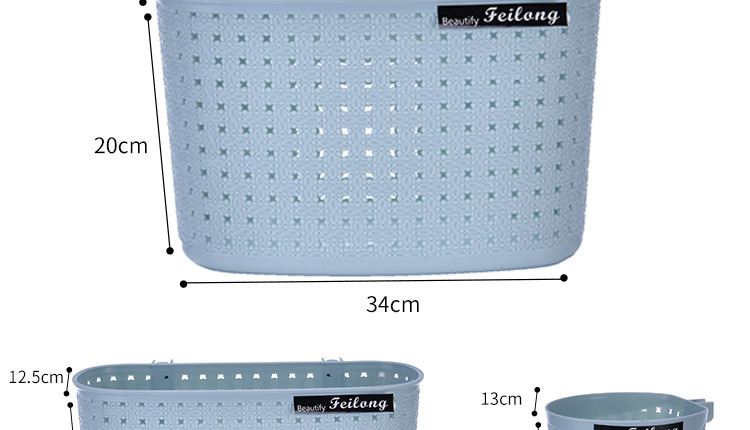Imitación ratán trenzado multifuncional asphalt storage basket tufos suspendidos baño vacío cesta de almacenamiento de baño hogar doble gancho cesta colgante pic 14