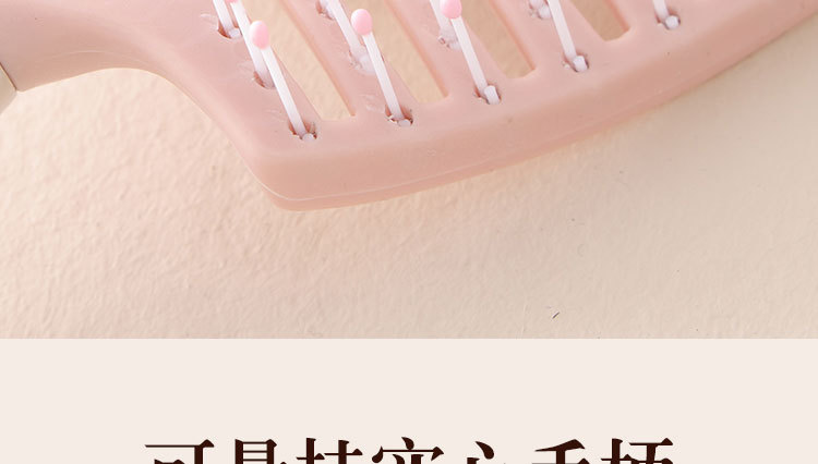 Large rib comb, curly hair comb, back-to-back voluminous styling wonder, airbag comb, long hair, curly hair massage, large bend comb pic 17