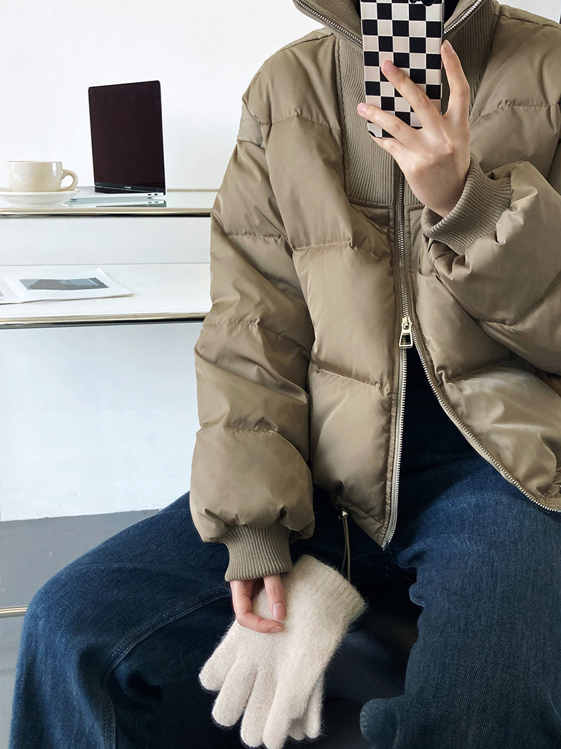 Luxi 2022 New Design sense stand-up collar short Down jacket for petite women 90, white duck down jacket Y33 pic 48