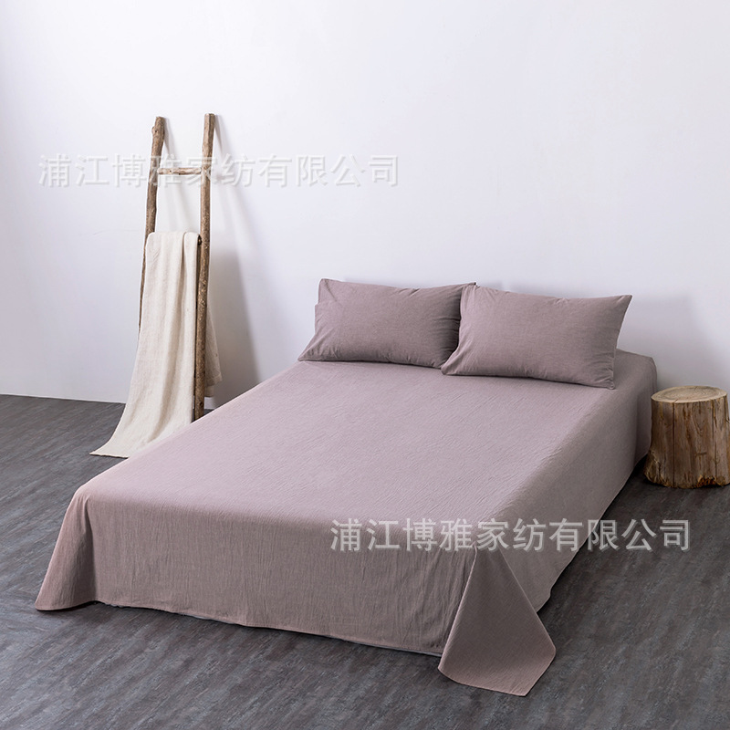 Boya Home Textiles Japanese-style Muji pure cotton bed sheets and bed covers 100% pure cotton bed covers wholesale single student dormitory bedding pic 13