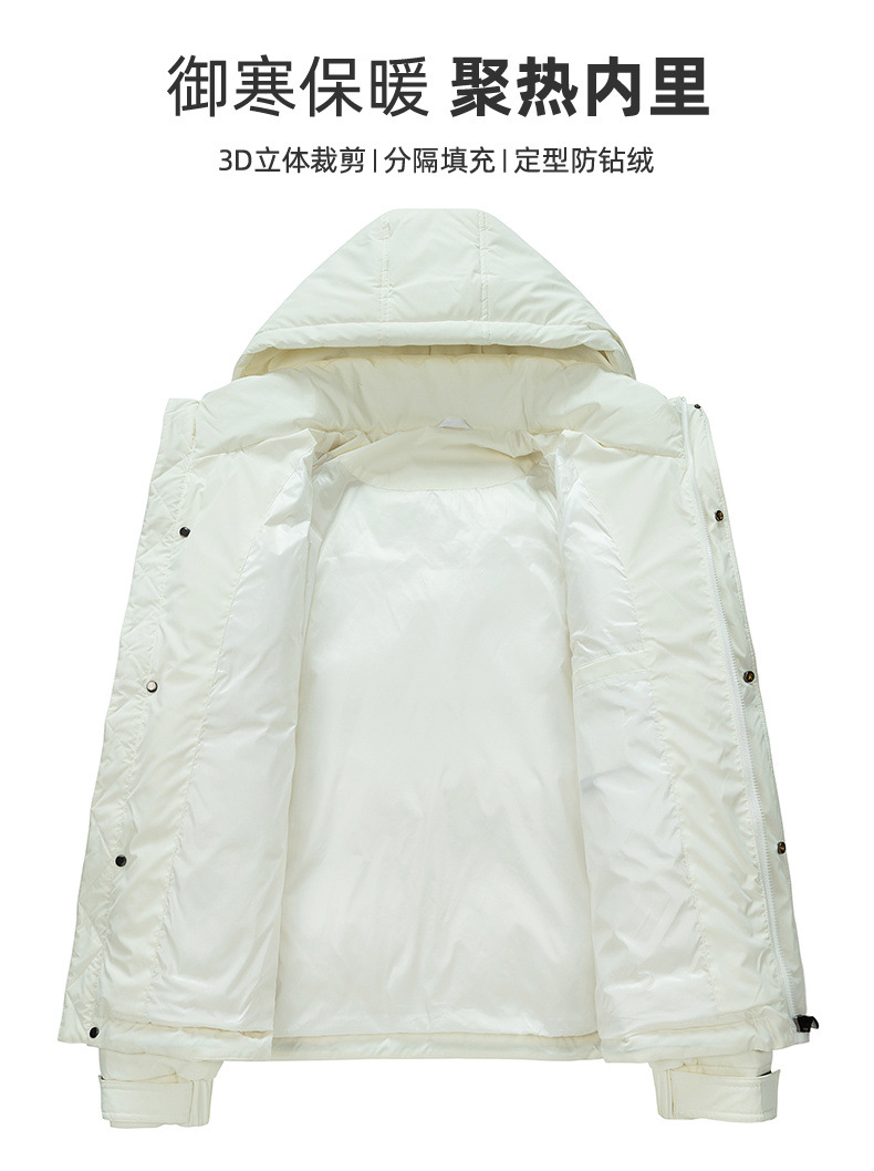 2023年冬季白鸭绒新品高品质羽绒服男韩版宽松短款外套男女同款详情4