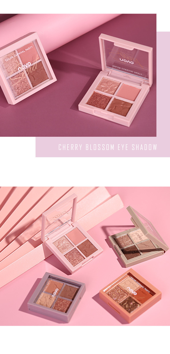 NOVO5330四色眼影盘超火闪粉小盘珠光便携防水平价大地色学生小众详情23