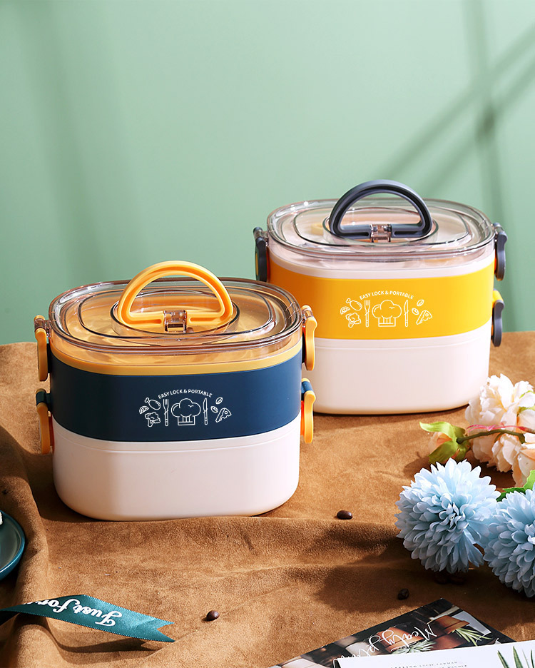 INS网红椭圆双层不锈钢饭盒 学生便当盒便携成人食堂办公保温餐盒详情16