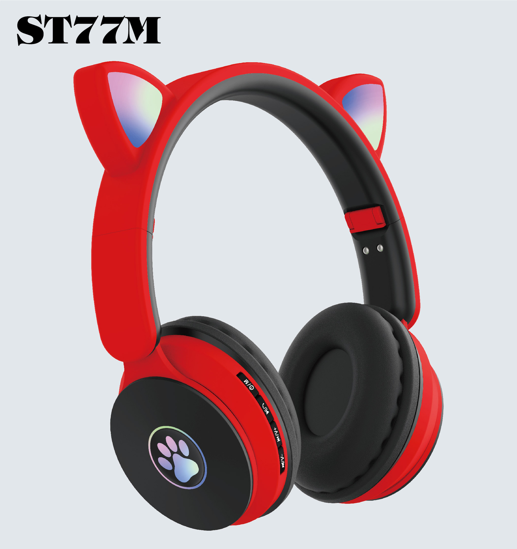 Новый головной гарнитур bluetooth 5.1 ST77M, светодиод с когтями кошки и кошки, с большой мощностью от источника наушников pic 3