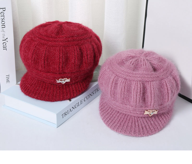 冬天保暖南瓜帽女加绒加厚奶奶毛线帽中老年人针织帽老太太帽子详情13