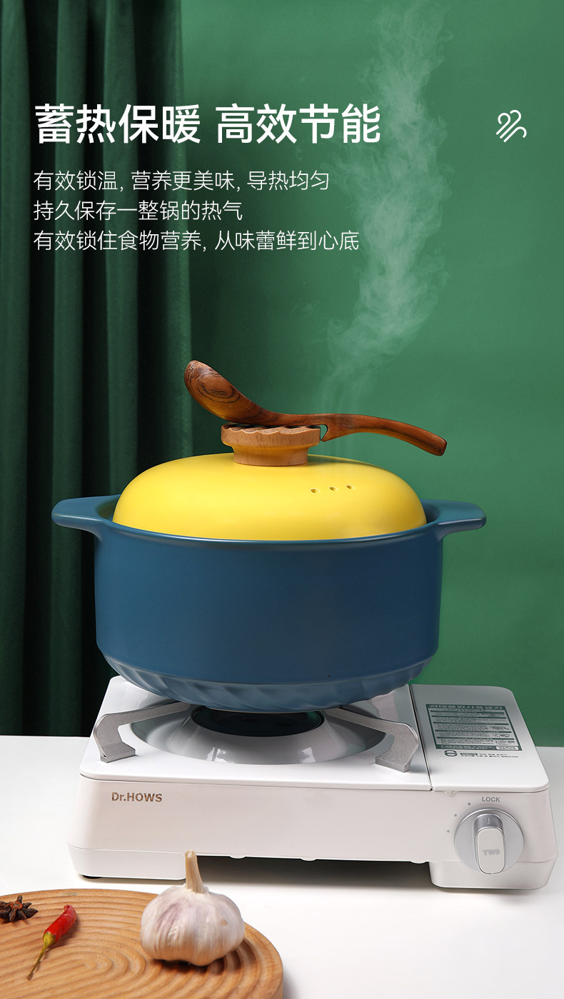 Nordic-style color-blocking clay pot stew pot, household gas open flame high-temperature resistant ceramic fashionable soup pot 煲仔饭 porridge pot pic 11