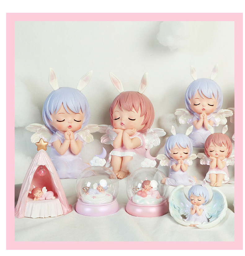 创意安妮宝贝天使少女心女孩装饰摆件货源小夜灯蛋糕摆件汽车用品详情17