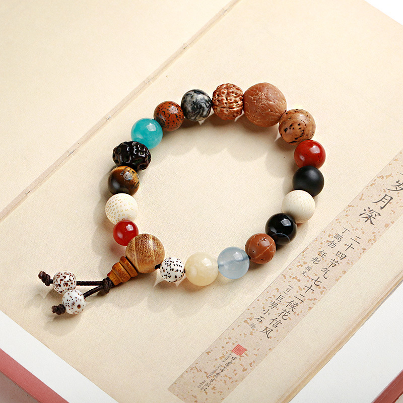 18-seed bracelet, hand-held 18-seed Bodhi bracelet, female Bodhi bracelet, 18-seed multi-treasure Buddhist prayer beads, commemorative jewelry pic 5