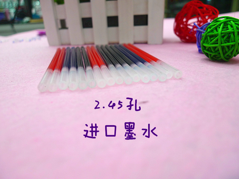厂家直销供应大孔通用0.5MM子弹头中性笔芯学生办公碳素笔芯详情10