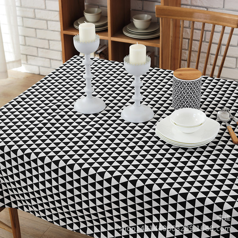 Jianxiang Textile Factory supplies linen printed Nordic-style tablecloths, cushions, aprons and storage bags, which can be made into PE film pic 71