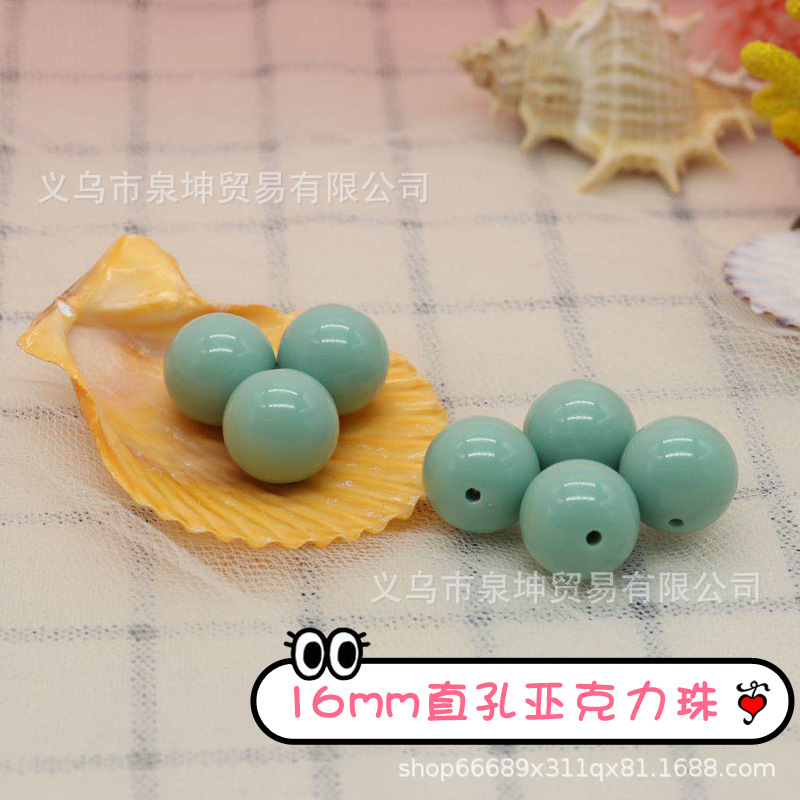 Factory direct sales of Korean-style acrylic candies, colored transparent round beads, loose beads, mobile phone lanyards, hair accessories, DIY accessories pic 4