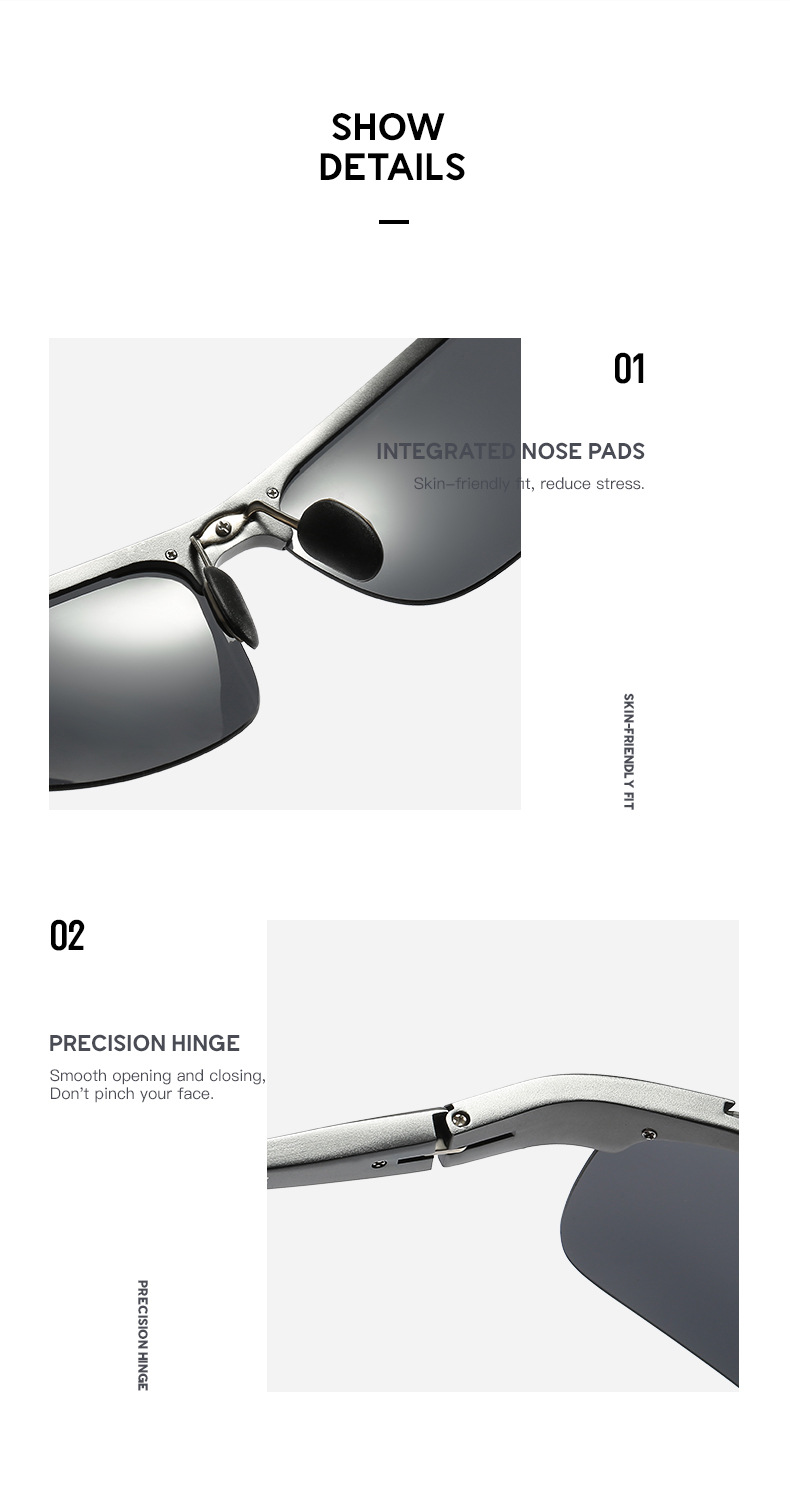 Nuevas gafas de sol de moda hombres gafas de sol de aluminio y magnesio gafas de sol polarizadas 8177 day & night vision sunglasses wholesale pic 38