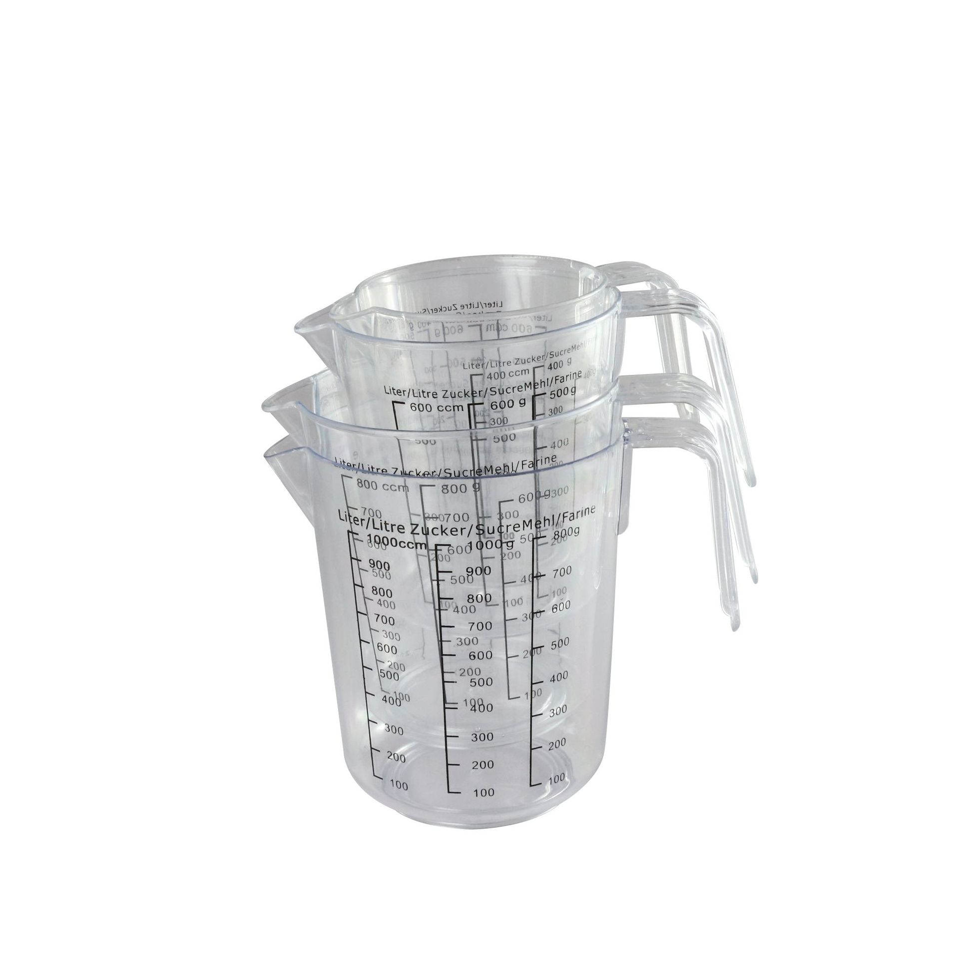 Plastic measuring cup with scale, measuring bucket with lid, food-grade large-capacity measuring cup, beaker for baking and milk tea shops pic 2