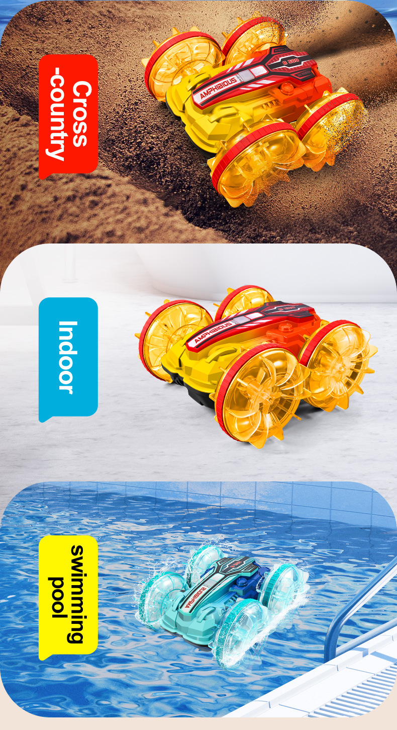 跨境热卖儿童遥控双面特技车充电款手势感应水陆两栖汽车玩具批发详情20