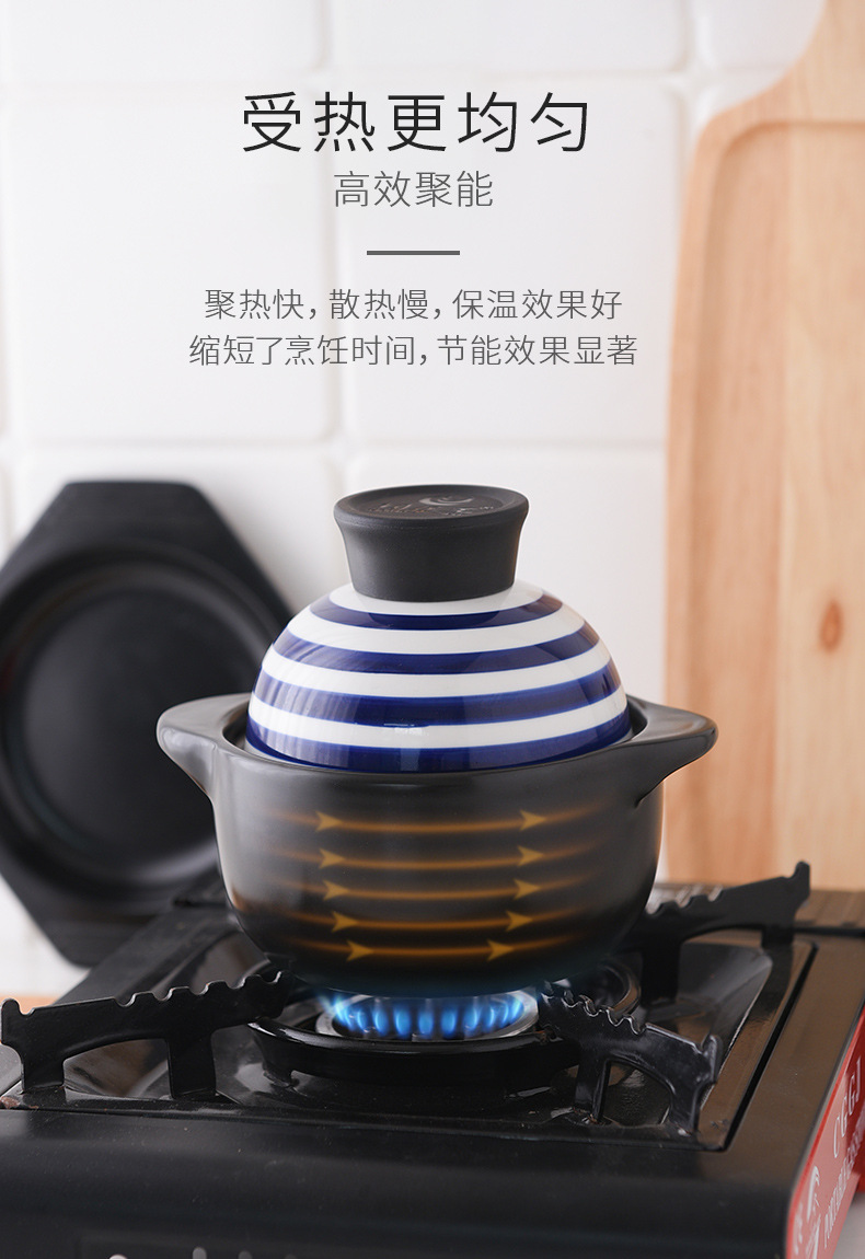 Tao Bao Wang Light Food Clay Pot, mini water-jacketed stew pot, baby food earthenware pot, Ceramic tile pot, single-person dining pic 5