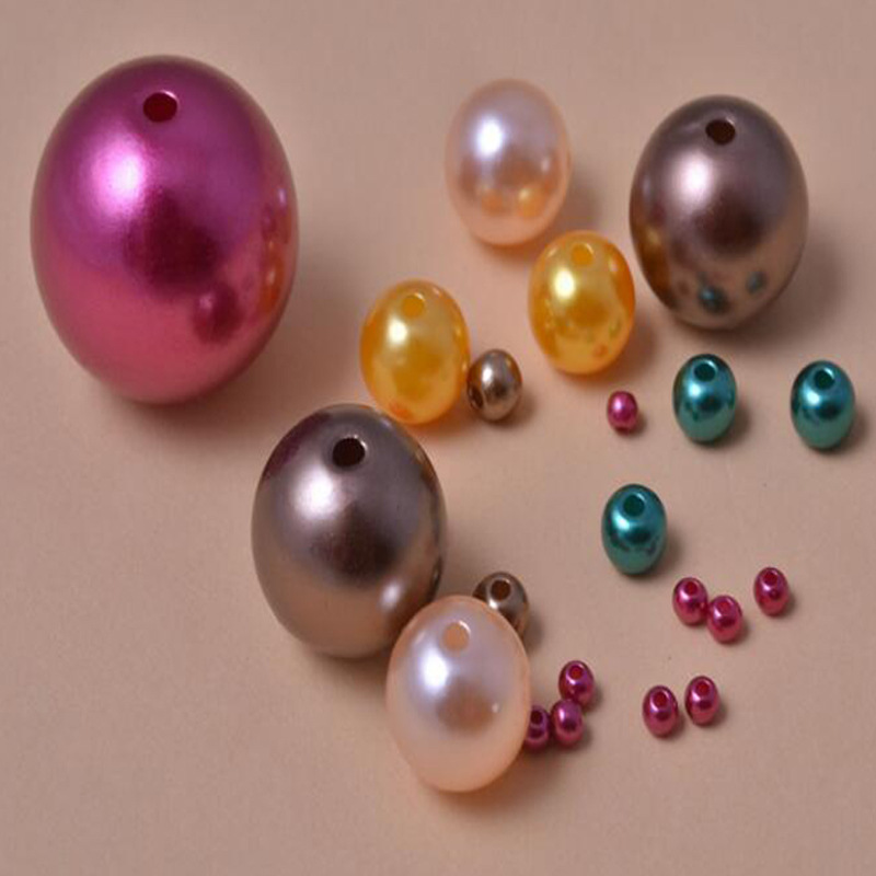 Through-hole pearl grass green jewelry accessories ABS imitation pearl perforated Yiwu manufacturer cut thread pearl string beads perforated round beads pic 30
