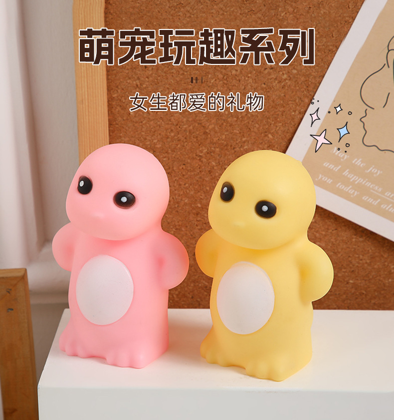 小奶龙小夜灯摆件搪胶卡通公仔床头发光摆件夜市摆摊创意小灯玩具详情4